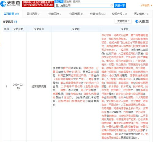 58同城戰(zhàn)略布局再落子 子公司經(jīng)營范圍擴(kuò)容，人工智能應(yīng)用軟件開發(fā)成新焦點(diǎn)